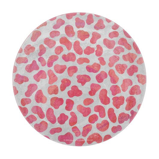 Dalmatische roze en witte afdrukken snijplank (Voorkant)