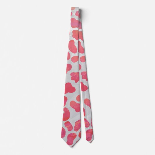 Dalmatische roze en witte afdrukken stropdas (Voorkant)