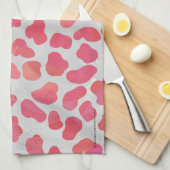 Dalmatische roze en witte afdrukken theedoek (Quarter Fold)