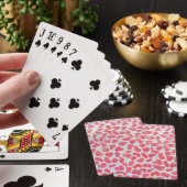Dalmatische Roze en Witte Print Speelkaarten (Insitu)