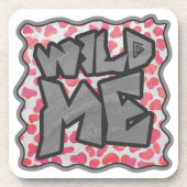 Dalmatische roze en witte reuzel bier onderzetter (Voorkant)