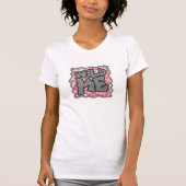 Dalmatische roze en witte reuzel t-shirt (Voorkant)