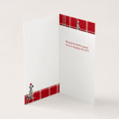 Dalmatische Santa Dog Holiday Plaid Christmas Kaar Kaart (Binnen)