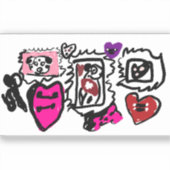 Dalmatische schat sticker (Voorkant)