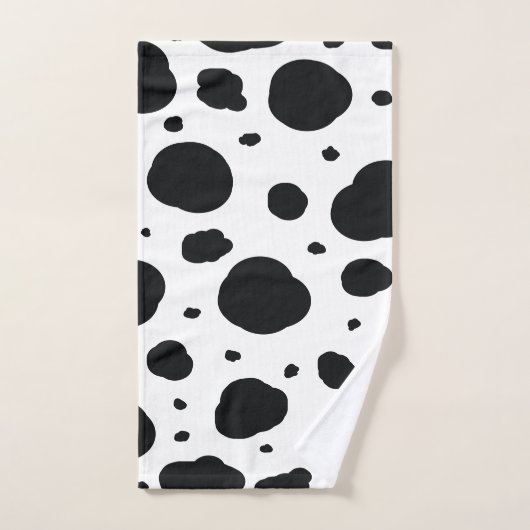 Dalmatische schattige zwart-witte stippen dierenpr bad handdoek (Handdoek)