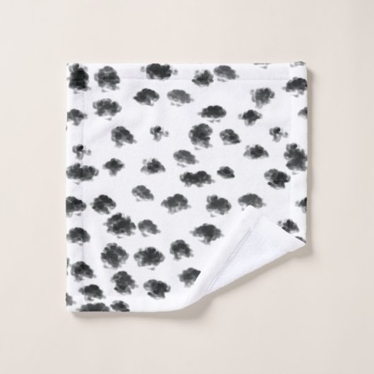 Dalmatische schattige zwart-witte stippen dierenpr bad handdoek (Wasdoekje)