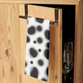 Dalmatische schattige zwart-witte stippen dierenpr theedoek