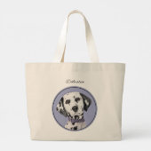 Dalmatische schilderij gespot Schattigee originele Grote Tote Bag (Achterkant)