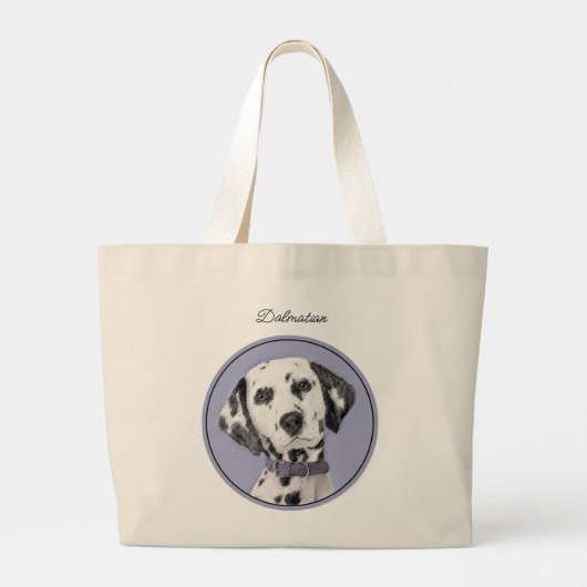 Dalmatische schilderij gespot Schattigee originele Grote Tote Bag (Achterkant)