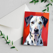 Dalmatische schilderij Hond Pet Briefkaart