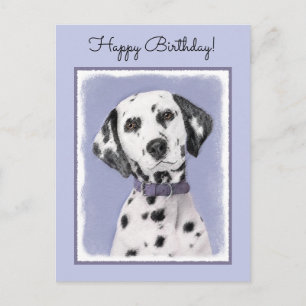 Dalmatische schilderijen - Kute Original Dog Art Briefkaart