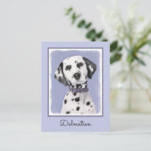 Dalmatische schilderijen - Kute Original Dog Art Briefkaart (Staand voorkant)