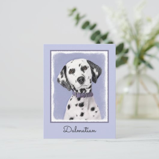 Dalmatische schilderijen - Kute Original Dog Art Briefkaart (Staand voorkant)