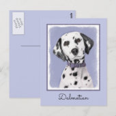 Dalmatische schilderijen - Kute Original Dog Art Briefkaart (Voorkant / Achterkant)