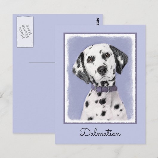 Dalmatische schilderijen - Kute Original Dog Art Briefkaart (Voorkant / Achterkant)