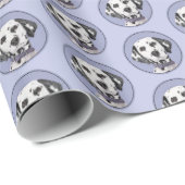 Dalmatische schilderijen - Kute Original Dog Art Cadeaupapier (Rol Hoek)