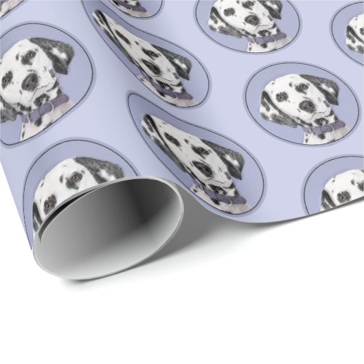 Dalmatische schilderijen - Kute Original Dog Art Cadeaupapier (Rol Hoek)