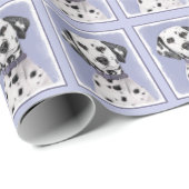 Dalmatische schilderijen - Kute Original Dog Art Cadeaupapier (Rol Hoek)