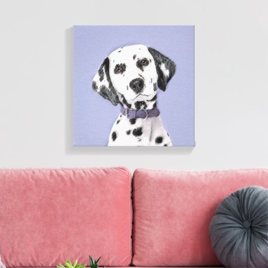 Dalmatische schilderijen - Kute Original Dog Art Canvas Afdruk (Insitu (Woonkamer))