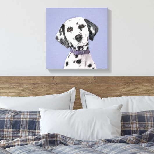 Dalmatische schilderijen - Kute Original Dog Art Canvas Afdruk (Insitu (Slaapkamer))