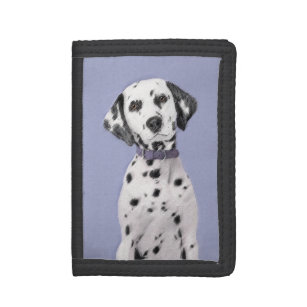 Dalmatische schilderijen - Kute Original Dog Art Drievoud Portemonnee