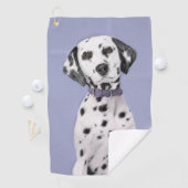 Dalmatische schilderijen - Kute Original Dog Art Golfhanddoek (Insitu)