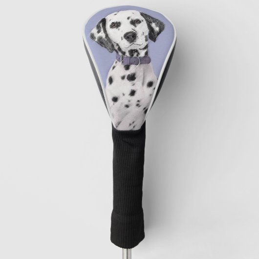 Dalmatische schilderijen - Kute Original Dog Art Golfheadcover (Voorkant)