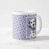 Dalmatische schilderijen - Kute Original Dog Art Grote Koffiekop (Voorkant rechts)