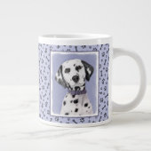 Dalmatische schilderijen - Kute Original Dog Art Grote Koffiekop (Rechts)