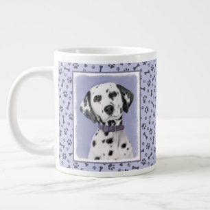 Dalmatische schilderijen - Kute Original Dog Art Grote Koffiekop