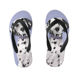 Dalmatische schilderijen - Kute Original Dog Art Kinder Teenslippers