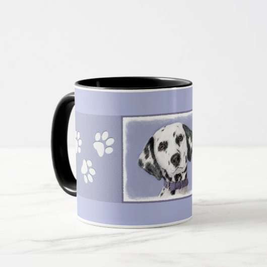 Dalmatische schilderijen - Kute Original Dog Art Mok (Voorkant links)