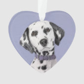 Dalmatische schilderijen - Kute Original Dog Art Ornament (achterkant)