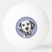 Dalmatische schilderijen - Kute Original Dog Art Pingpongbal (Voorkant)
