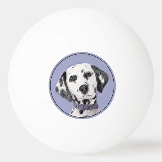 Dalmatische schilderijen - Kute Original Dog Art Pingpongbal (Voorkant)
