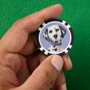 Dalmatische schilderijen - Kute Original Dog Art Poker Chips