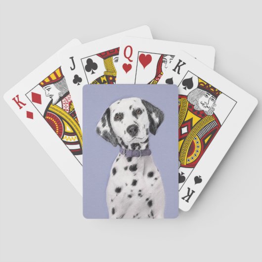 Dalmatische schilderijen - Kute Original Dog Art Pokerkaarten (Achterkant)
