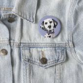 Dalmatische schilderijen - Kute Original Dog Art Ronde Button 5,7 Cm (In situ)