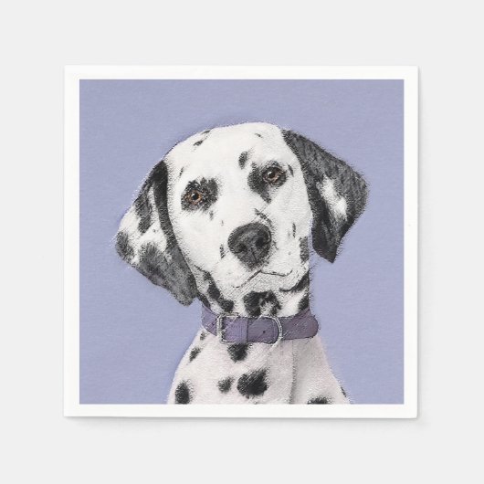 Dalmatische schilderijen - Kute Original Dog Art Servet (Voorkant)