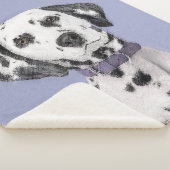Dalmatische schilderijen - Kute Original Dog Art Sherpa Deken (3/4)