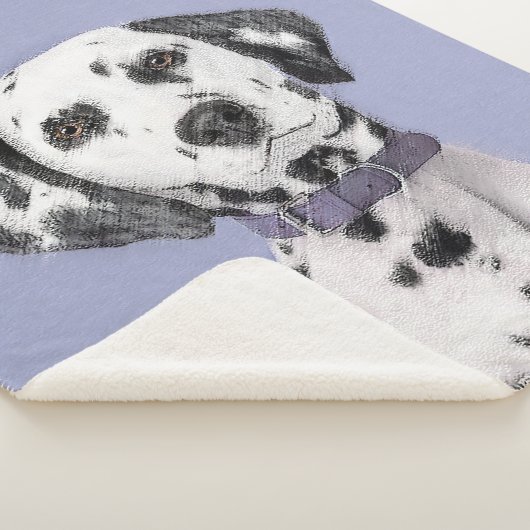 Dalmatische schilderijen - Kute Original Dog Art Sherpa Deken (3/4)