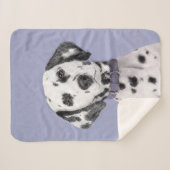 Dalmatische schilderijen - Kute Original Dog Art Sherpa Deken (Voorkant (horizontaal))