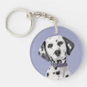 Dalmatische schilderijen - Kute Original Dog Art Sleutelhanger (Voorkant)
