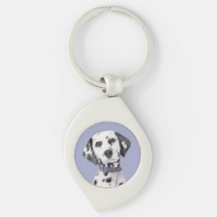 Dalmatische schilderijen - Kute Original Dog Art Sleutelhanger