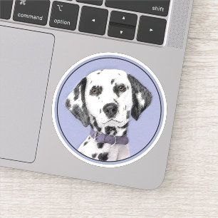 Dalmatische schilderijen - Kute Original Dog Art Sticker