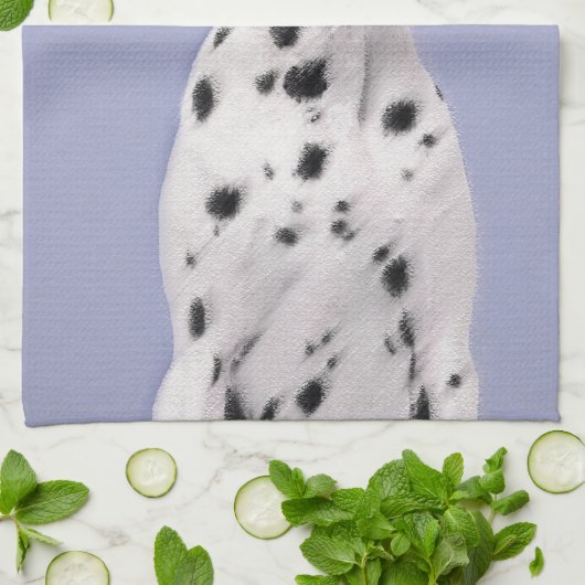 Dalmatische schilderijen - Kute Original Dog Art Theedoek (Gevouwen)