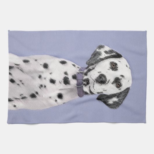 Dalmatische schilderijen - Kute Original Dog Art Theedoek (Horizontaal)
