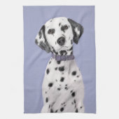 Dalmatische schilderijen - Kute Original Dog Art Theedoek (Verticaal)