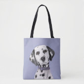 Dalmatische schilderijen - Kute Original Dog Art Tote Bag (Voorkant)