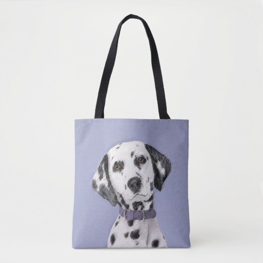 Dalmatische schilderijen - Kute Original Dog Art Tote Bag (Voorkant)
